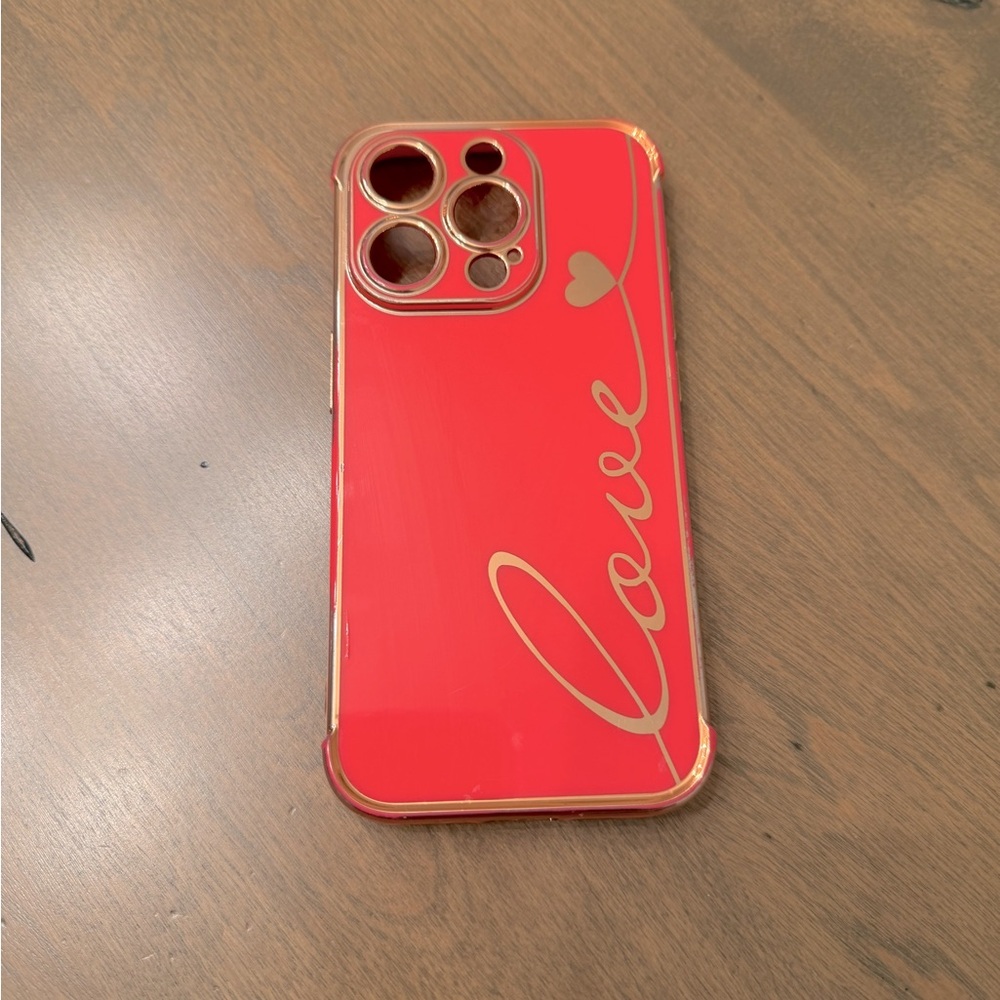 Pink Love IPhone 15 pro Case